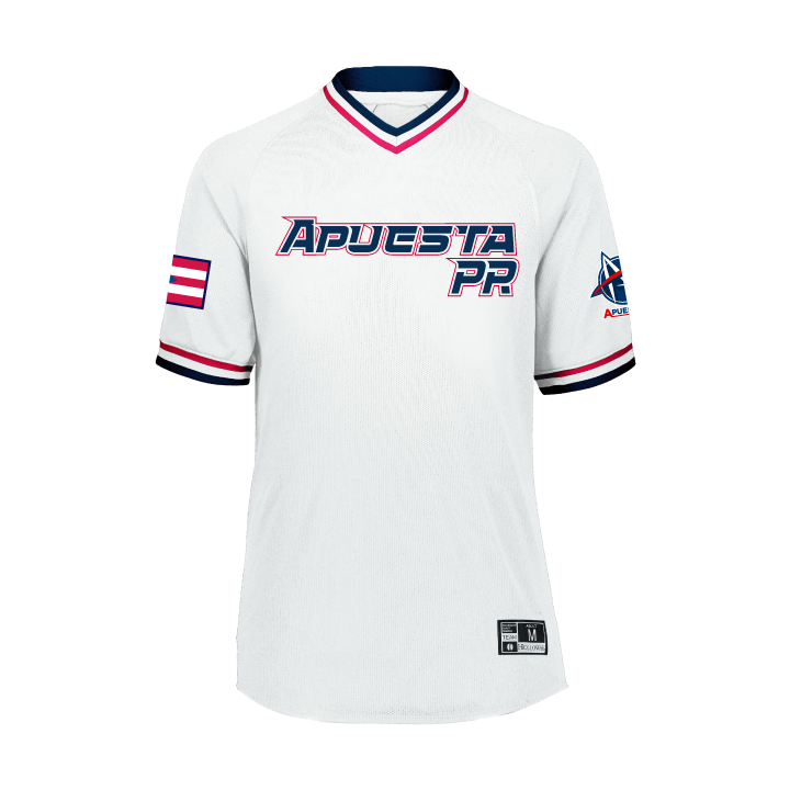 ApuestaPR Retro V-Neck Baseball Jersey